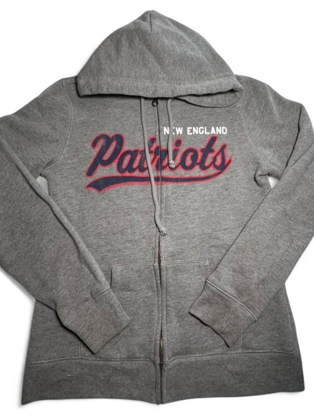 JUNK Food New England Patriots Gray Zip Hoodie